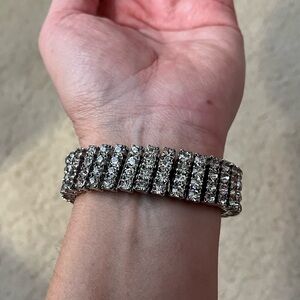 Vintage rhinestone stretch bracelet